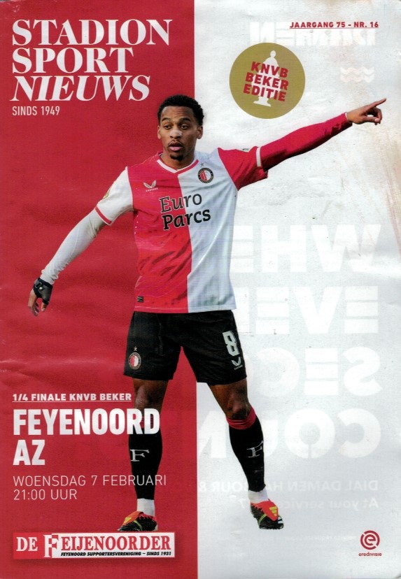 AZ Programma 7-feb-2024 Feyenoord uit-beker